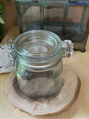 Bormioli Rocco Fido Glass Jar Italian Clear 3/4L